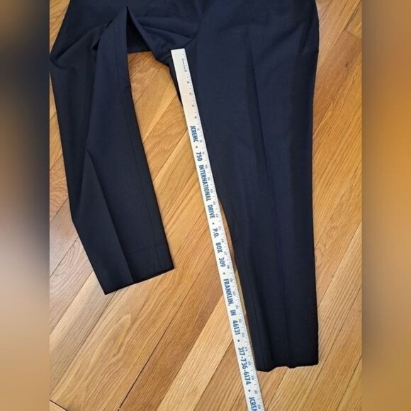 St John Caviar Size 14 Women's Black Pleated Trouser Dress Pants Side Zip Luxury - Picture 9 of 11